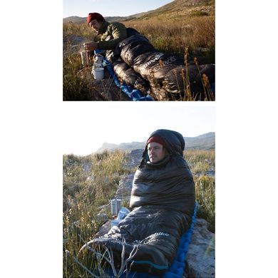 Спальник Naturehike CW400 NH18C400-D, L, черно-голубой