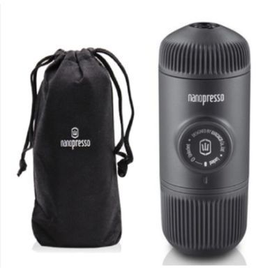 Портативная эспрессо-кофеварка Wacaco Nanopresso серая, механическая, для молотого кофе