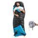 Спальник Naturehike CW400 NH18C400-D, L, черно-голубой