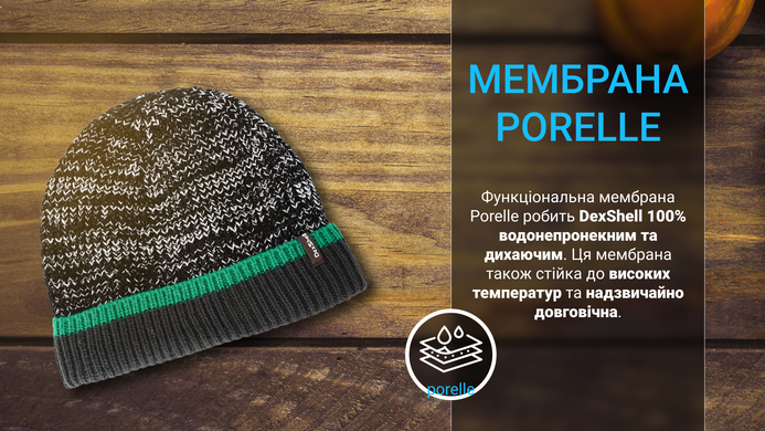 Шапка водонепроникна з підворотом Dexshell Cuffed Beanie DH353RED, червоний, S/M