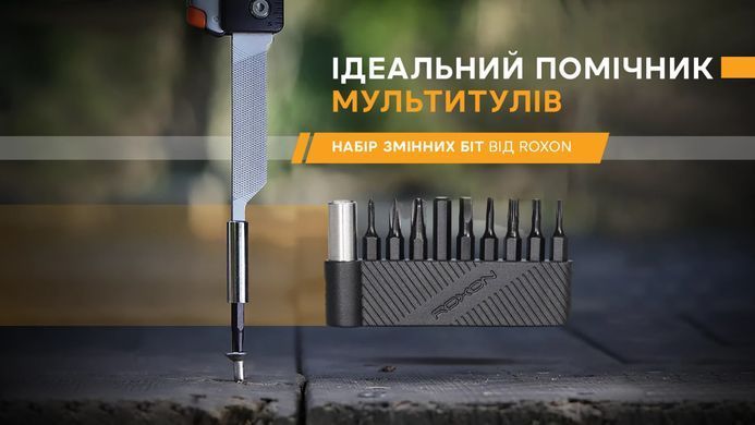 Набор сменных бит (насадок) Roxon 9 шт