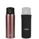 Комплект: термокружка Tribe Motion 0,45 л, pink + чохол для термоса Tribe Neoprene Cover 0,45 л