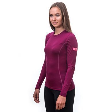 Термофутболка жіноча Sensor Merino Active LS lilla 12110027, SW11MA-lilla-S