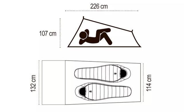 Намет двомісний Sierra Designs Clip Flashlight 3000 2, green
