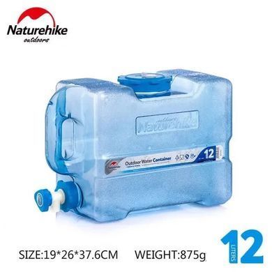 Канистра для воды Naturehike Water container PC7 transparent NH18S012-T, 12 л