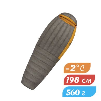 Спальник Sea To Summit Spark SpII (4/-2°C), 198 см - Left Zip, Dark Grey/Yellow (STS ASP2-L)