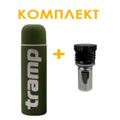 Комплект: термос Tramp Soft Touch 1,2 л UTRC-110 хакі + пробка з заварником