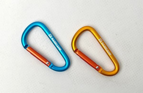Набір алюмінієвих сервісних карабінів Base Camp Delta 6 Straight Set, 2 шт, Blue/Orange (BCP 61416)