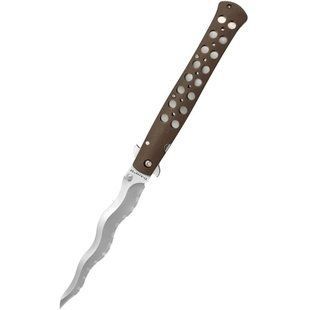Нож складной Cold Steel 6" TI-Lite, Kris Blade Serrated, Zytel Handle, Brown (CST CS-26SXK6S)