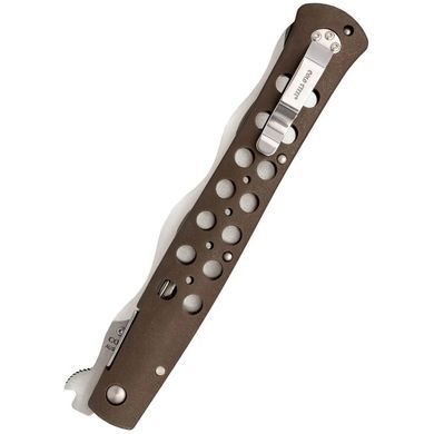 Нож складной Cold Steel 6" TI-Lite, Kris Blade Serrated, Zytel Handle, Brown (CST CS-26SXK6S)