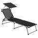 Ліжко розкладне Bo-Camp Sun Lounger With Sunscreen 5 Positions Black (1304460)