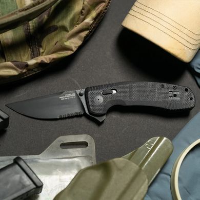 Розкладний ніж SOG TAC XR, Black/Partially Serrated (SOG 12-38-03-41)