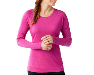 Термофутболка женская Smartwool Merino 150 Baselayer Pattern Long Sleeve Berry, р.XS (SW 17256.044-XS)