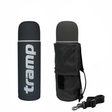 Комплект: термос Tramp Soft Touch 1,0 л UTRC-109 + термочехол для термоса Tramp Soft Touch 1,0 л серый