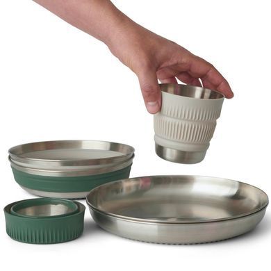 Detour Stainless Steel Collapsible Dinnerware Set набір посуду (2 тарілки+2 миски+2 чашки) (STS ACK039041-122101)