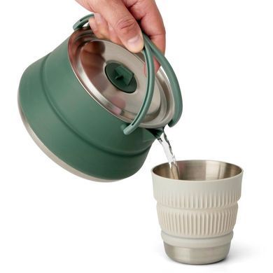Складной чайник из нержавеющей стали Sea To Summit Detour Stainless Steel Collapsible Kettle (1.6 л, Laurel Wreath Green) (9327868160792)