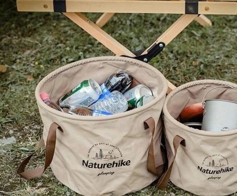 Відро складне Naturehike Round bucket PVC NH20SJ040, 10 л, green