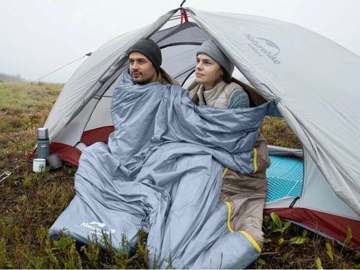 Спальник Naturehike Ultralight LW180 NH21MSD09 XL, серо-синий