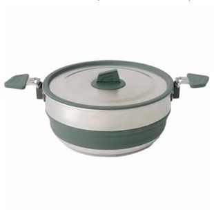Складная кастрюля из нержавеющей стали Sea To Summit Detour Stainless Steel Collapsible Pot (3 л, Laurel Wreath Green) (9327868160839)