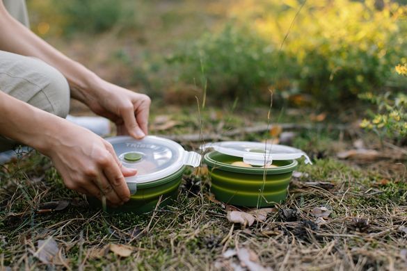 Контейнер Tribe Bowl Container 550 мл силіконовий T-FF-0045, ocher