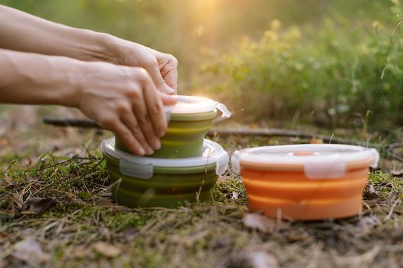 Контейнер Tribe Bowl Container 550 мл силіконовий T-FF-0045, ocher