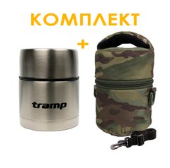 Комплект термос з широким горлом Tramp 0,5 л + чохол для термосу Tramp 0,5 л мультикам