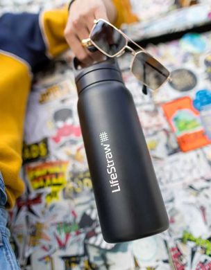 Пляшка-фільтр для води LifeStraw Go SS Filter Bottle, 1 л, Polar White (LSW LGV41SWHWW)