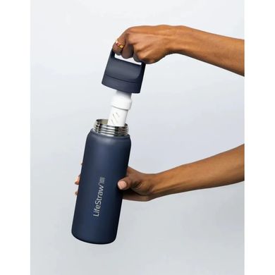 Пляшка-фільтр для води LifeStraw Go SS Filter Bottle, 1 л, Polar White (LSW LGV41SWHWW)