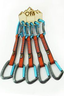 FA Відтяжка з карабінами ROCK EXPRESS PAD 19 mm 16 cm (5 шт.) BLUE