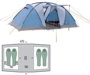 Палатка Pinguin Base Camp 4 (PNG 127.Petrol)