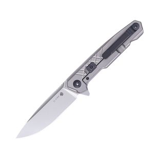 Ніж складаний туристичний Ruike M875-TZ, (8.9 см) N690Co / TC4 (титан) сірий