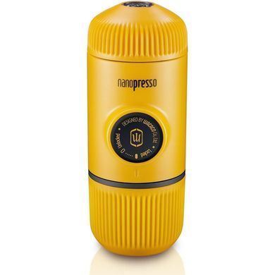 Портативна еспресо-кавоварка Wacaco Nanopresso жовта, механічна, для меленої кави