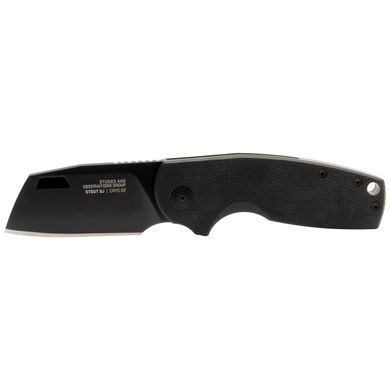 Раскладной нож SOG Stout SJ, OD Green, Cleaver, Stonewash (SOG 16-03-06-57)