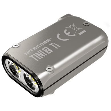 Мощный наключный фонарик с LED дисплеем Nitecore TINI 2 (USB Type-C), серый