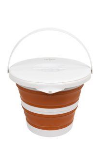 Ведро Tribe Water Bucket Lid 5 л силиконовое с крышкой T-FJ-0049, terracota
