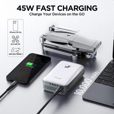 Повербанк Litheli Power Bank SE 10 000 mAh, 45 W, 2А, Fast Charge